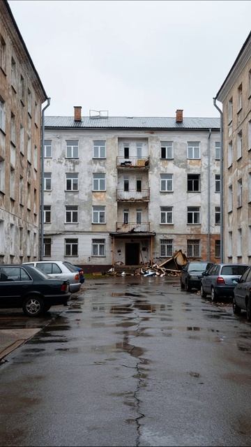 Потерянные надежды: заброшенный двор #разрушение #постапокалипсис #безнадежность