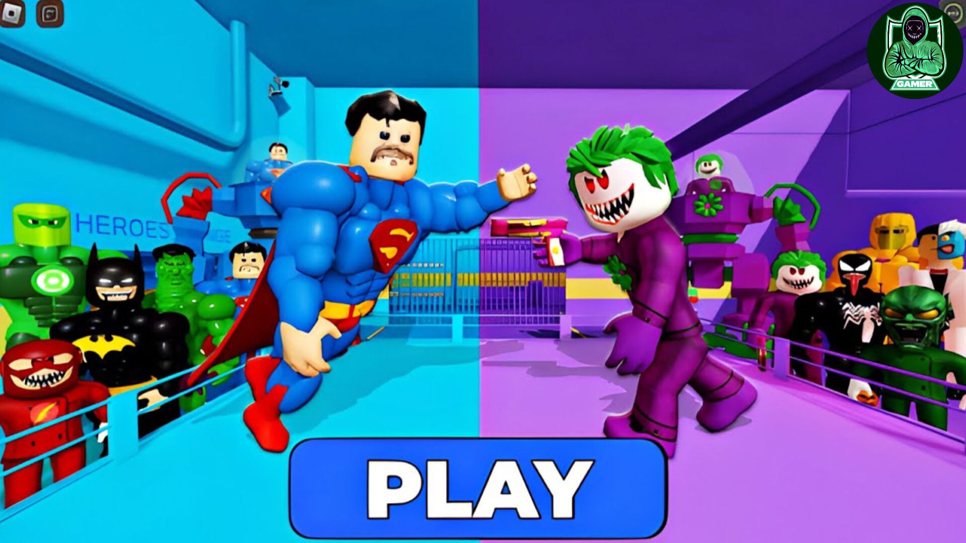 Супергерой против злодея, бегущего из тюрьмы! (Обби) Игровой процесс #roblox #obby #супергерой