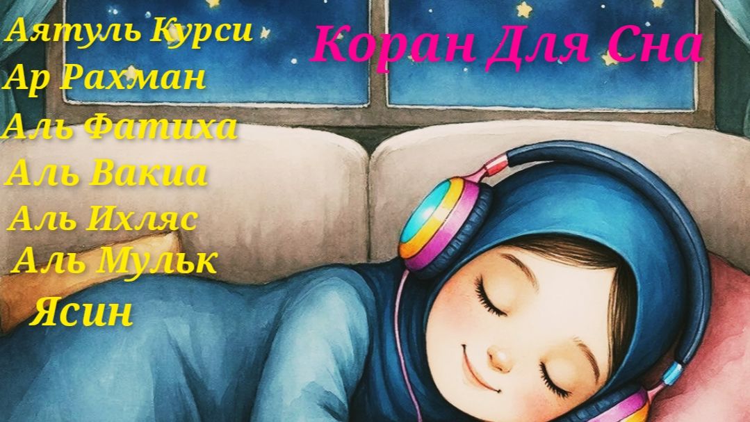 Коран для сна | Успокаивающие стихи для расслабления | аяты Курси, Ар РАХМАН, Ясин,