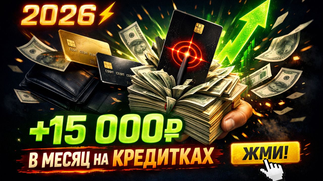 ЗАРАБОТОК НА КРЕДИТНЫХ КАРТАХ 2026  Гениальная схема заработка без вложений