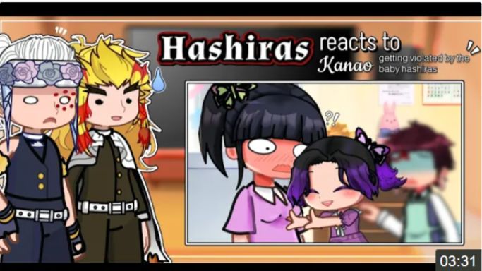 Hashiras React To Kanao Getting Violated By The Baby Hashiras 🫢, Gacha Life 2, Demon Slayer, Kny