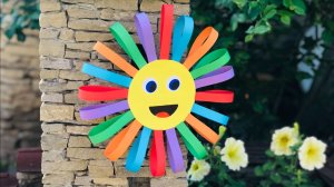 Солнышко из цветной бумаги