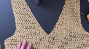 Летняя майка крючком, часть 3, горловина