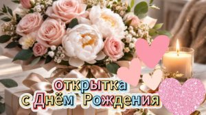 Красивое поздравление с днём рождения женщине: открытка с музыкой и пожеланиями | Домохозяйка