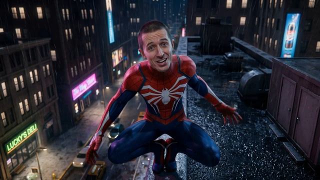 По мотивам Spiderman2.Сгенерировано ии