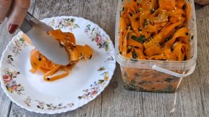 БОМБИЧЕСКИЕ ВИТАМИНЫ, САЛАТ ИЗ МОРКОВИ, СЛАЙСАМИ.