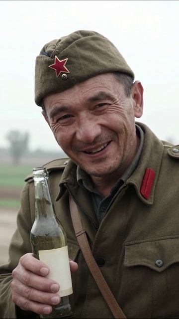 Смех и воспоминания: солдат с бутылкой #солдаты #воспоминания #друзья