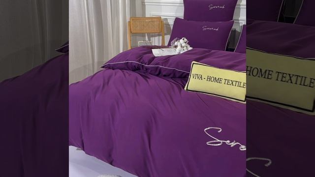 Комплект постельного белья Однотонный Сатин «Винный вечер»