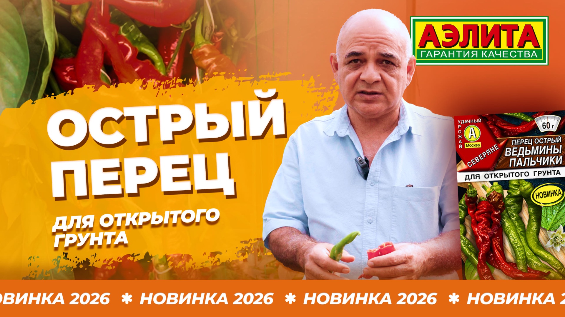 Неприхотливый ОСТРЫЙ ПЕРЕЦ для ОТКРЫТОГО ГРУНТА! Новинка 2026