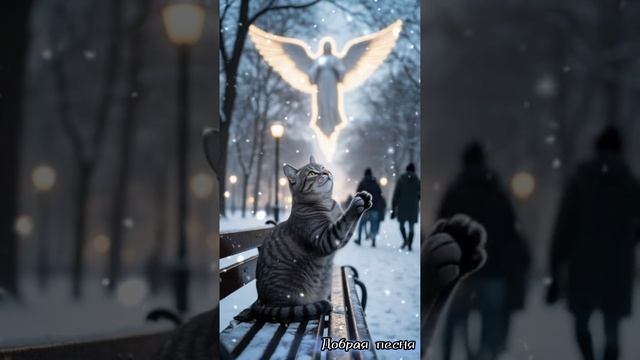 Ангел и кот. Родня. Добрая песня.