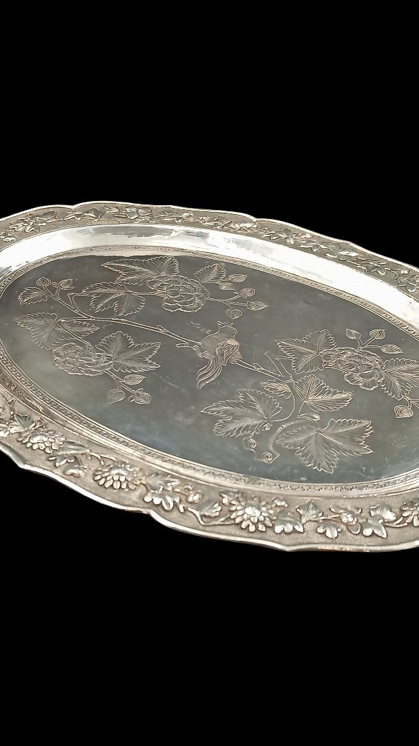 Серебряный поднос Восток начало хх века / 164263.