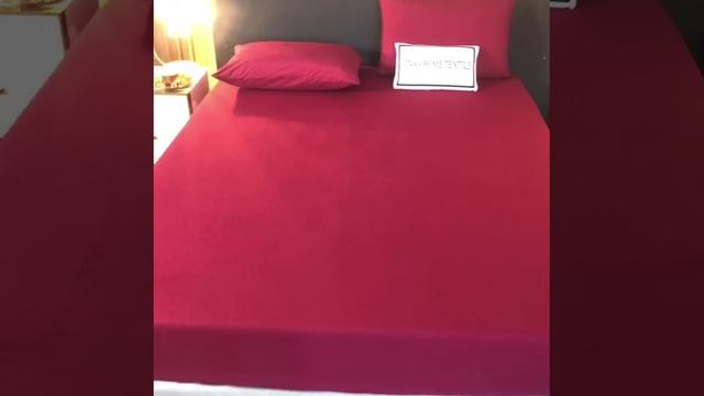 Комплект постельного белья Однотонный Сатин «Бордовая страсть»