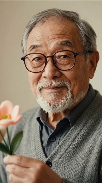 Секреты счастья: улыбка и цветы #старость #радость #жизнь