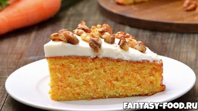 Влажный морковный кекс со сливочным кремом