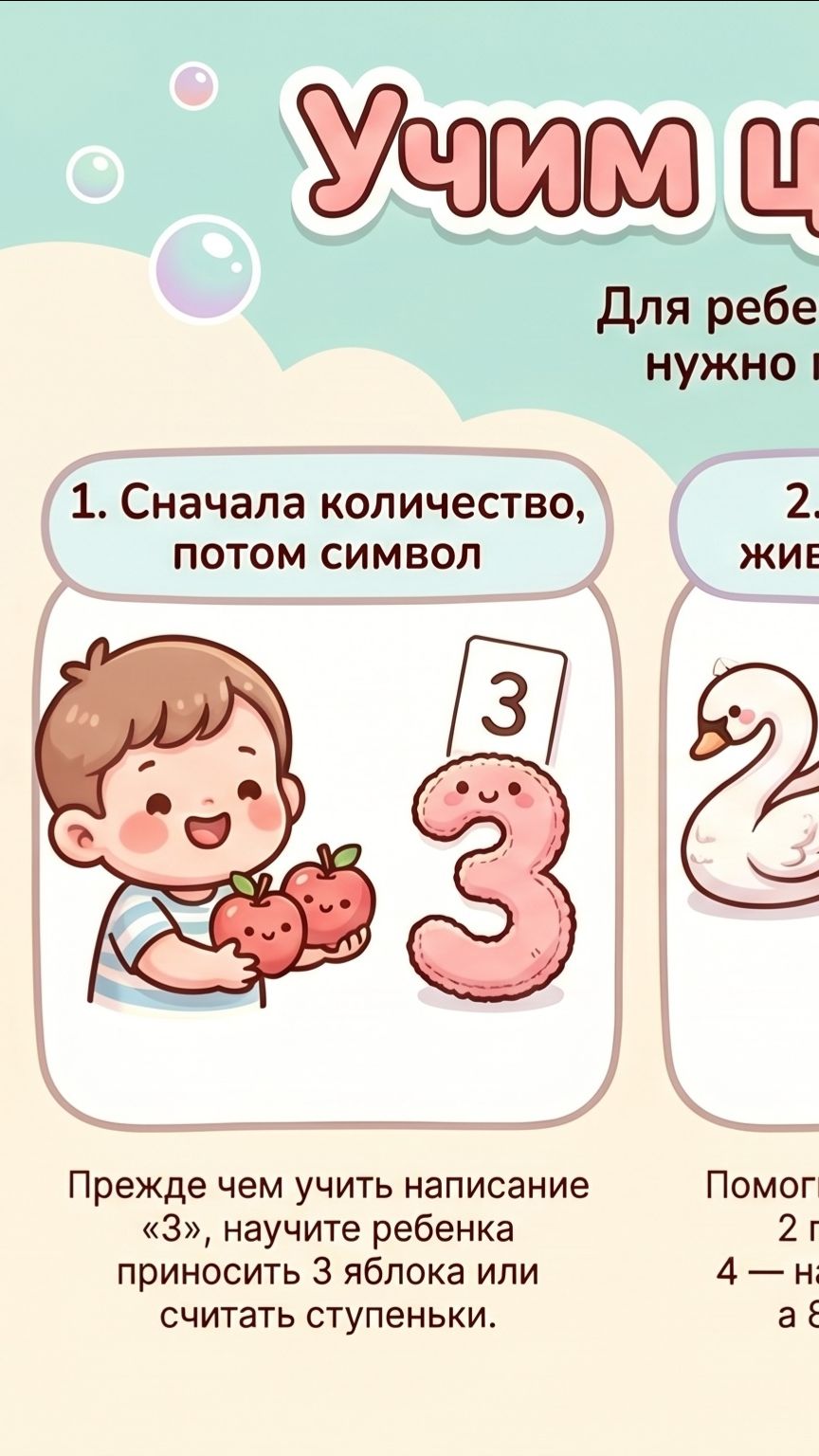 Учим цифры для детей 5-6 лет