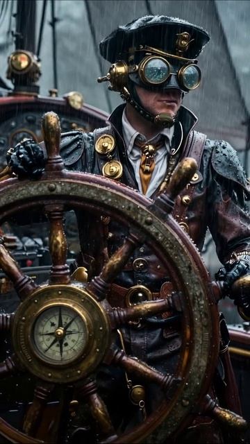 Паровой капитан: приключения в дожде #стимпанк #приключения #капитан