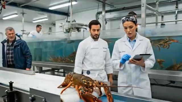 Добыча лобстеров из морских глубин.