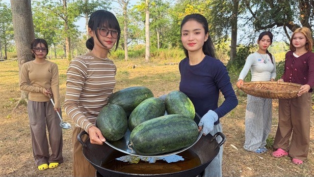 Удивительный рецепт приготовления арбуза, обжаренного во фритюре. Кухня Азии