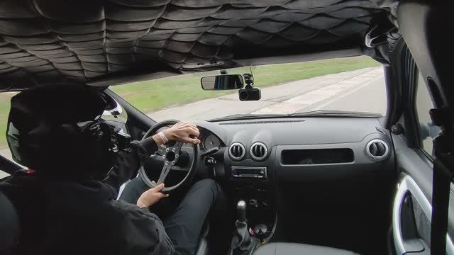 Renault Logan AIRFrance. АСК Вираж 18.04.2026. Съемка с внутрисалонной камеры