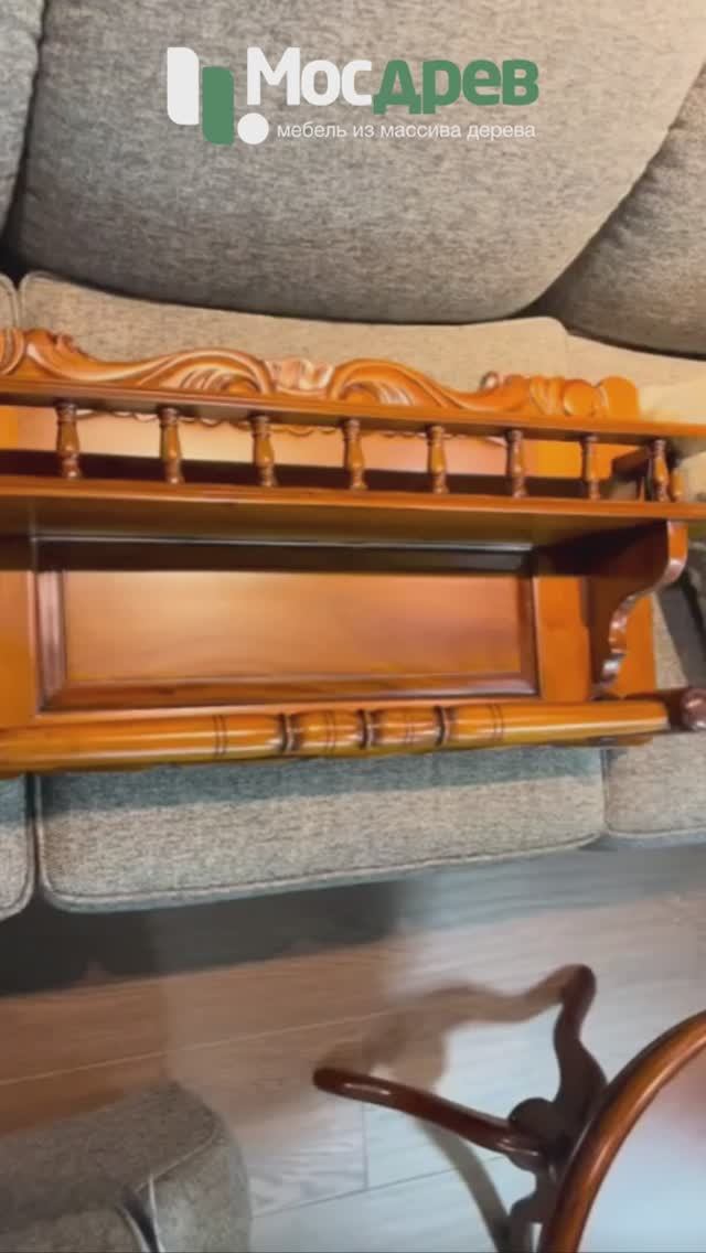 Полка из массива МИГ112 из красного дерева от фабрики Satin Furniture (Индонезия)