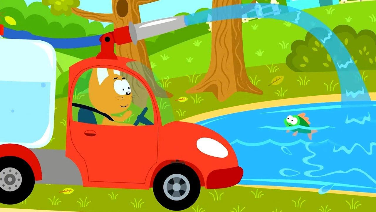 Котёнок Котэ- спасатель. Мультфильм.