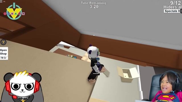 First VTubers Episode!! Let's Play Hide N Seek On Roblox With Ryan And Combo Panda!