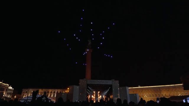 Шоу дронов. Открытие Дня Туризма в Санкт Петербурге