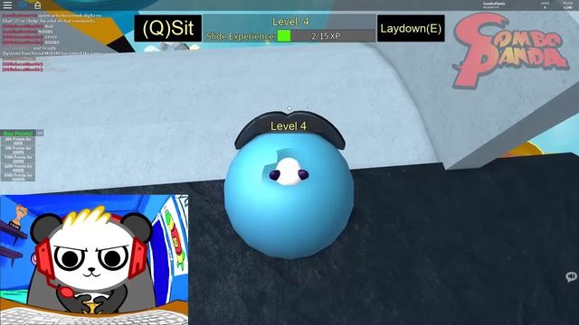 Roblox SLIDE DOWN On Giant Food! Let's Play Get Eaten With Combo Panda