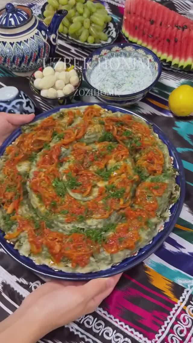 Узбекский хоним с зеленью.