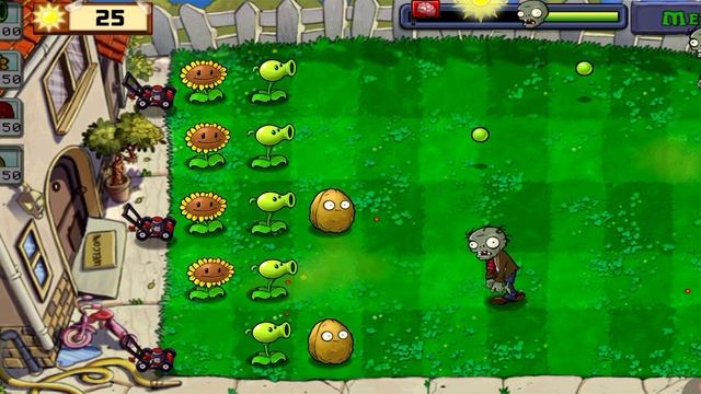 Играю в игру Plants Vs Zombies 1 серия