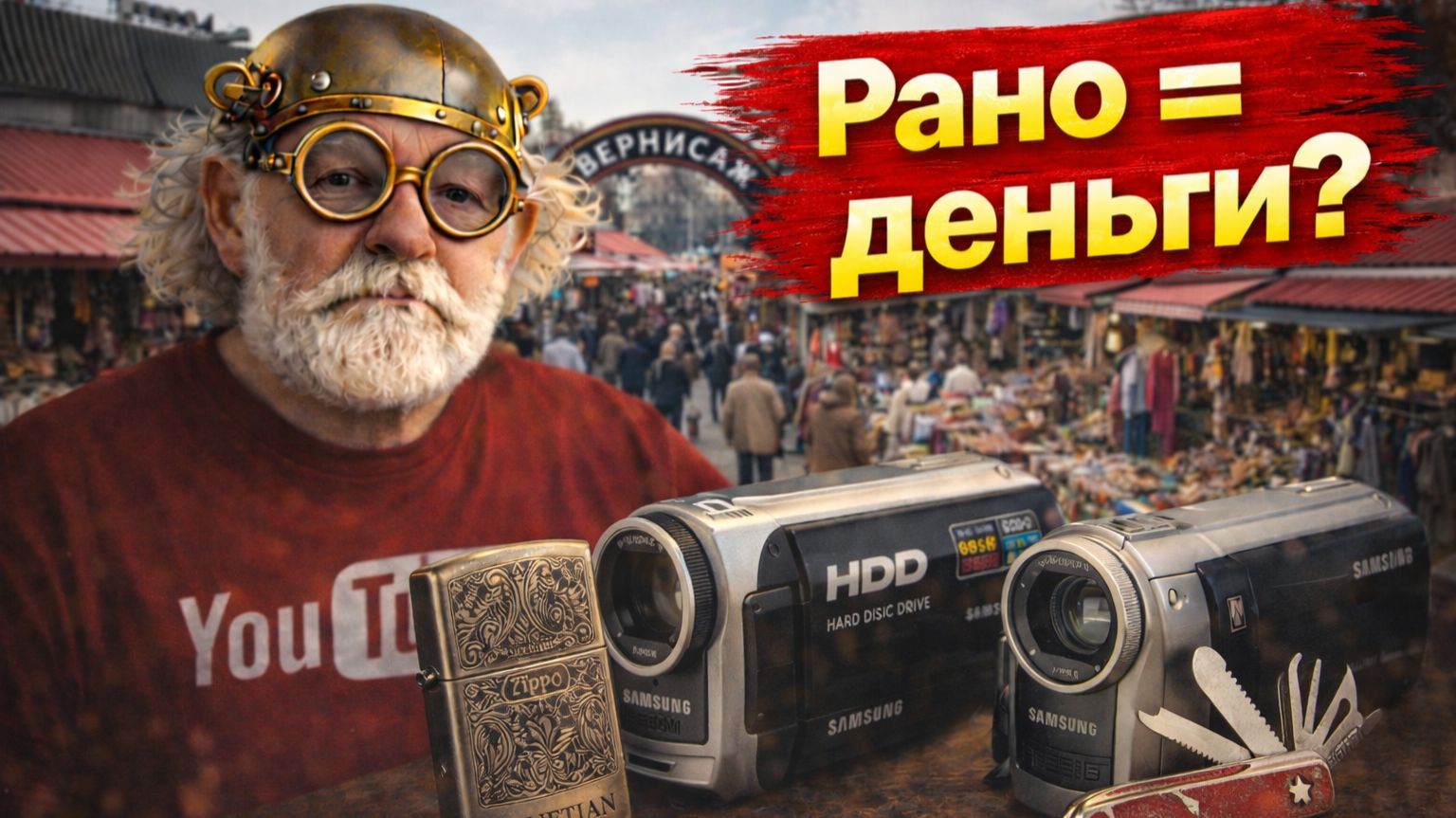 Закуп на барахолке Zippo, камеры, плееры