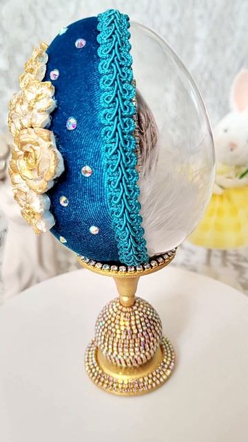 Пасхальный декор высота яйца 10см подставка 8см