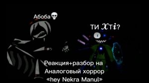 Реакция и разбор на аналоговый хоррор от МР. Вина «hey Nekra Manul”