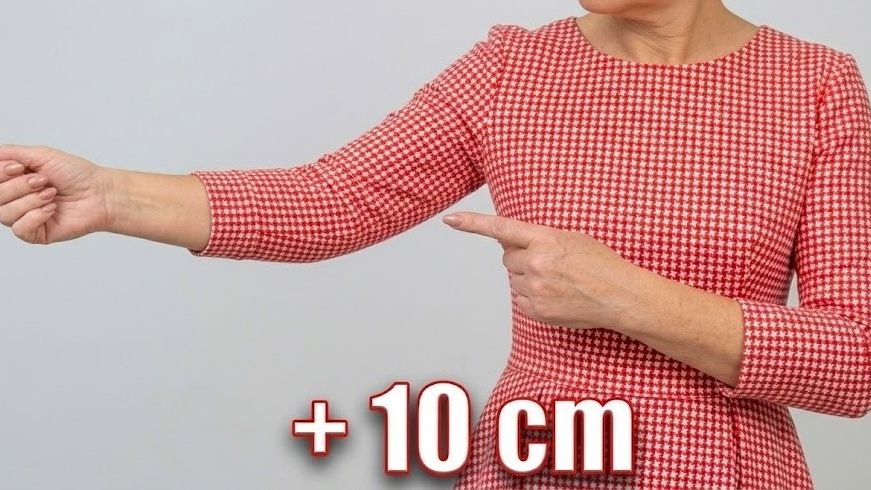 Не спешите прощаться с вещью! Показываю, как  «ВЫТЯНУТЬ» короткие рукава на 10 см