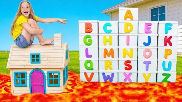 Настя и с друзьями учат забавный алфавит