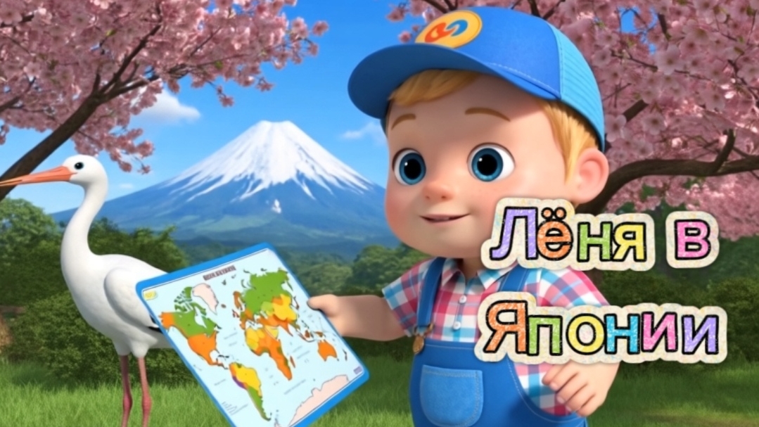 🗻🌸🦢🍣ЛЁНЯ В ЯПОНИИ | Учим культуру и природу: гора Фудзи, сакура, японские журавли, суши #дети #у