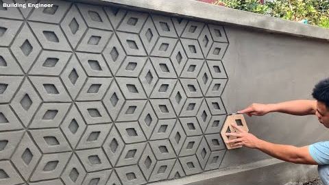 Как обновить старую стену, чтобы создать 3D-эффект с помощью бетона и улучшить архитектуру сада