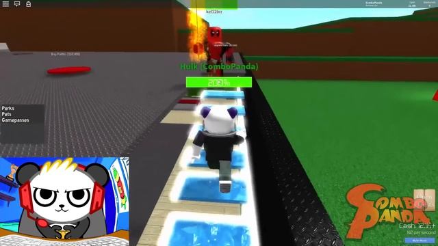 ROBLOX Superhero Tycoon COMBO SMASH Let's Play With Combo Panda
