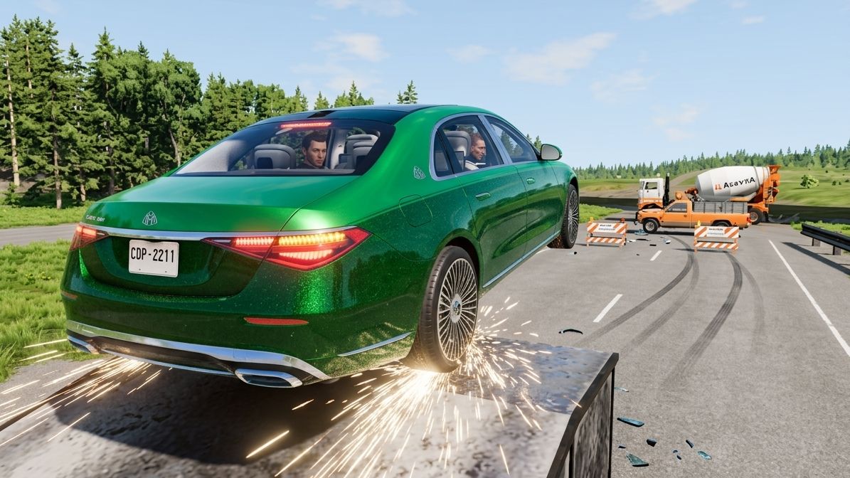 BeamNG Drive - Эпичные высокоскоростные прыжки на автомобиле