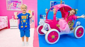 Крис и Николь - челлендж розовый против синего