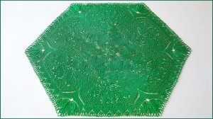 Салфетка спицами шестиугольная. Часть 4.