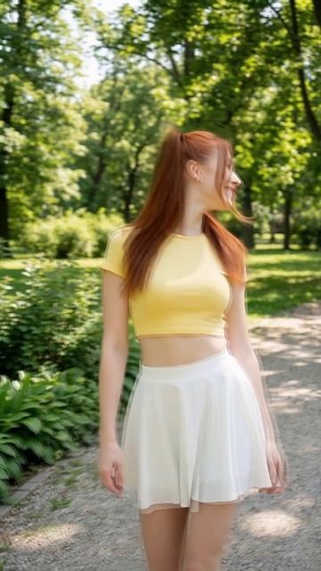 Ах Самара городок. Рыжая в парке