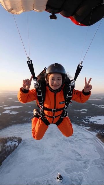 Парашютный прыжок с высоты: адреналин и свобода! #парашют #экстремальныйспорт #адреналин