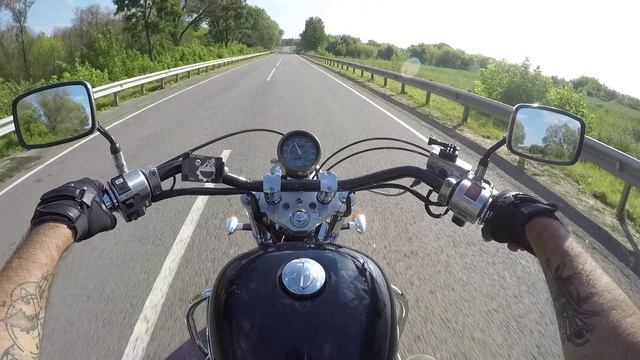 6 августа 2023 дорога в Большебыково на Honda Steed 400