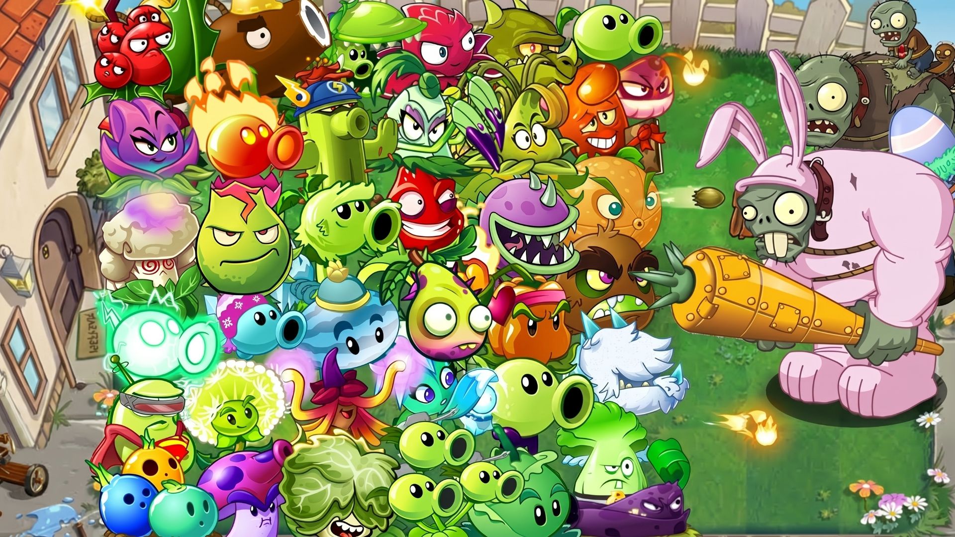 Зомби против растений Plants Vs Zombies ПвЗ Растения против Зомби-2 PvZ Fusion Битва прохождение