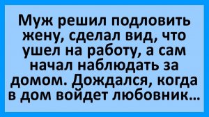 Анекдоты | Муж дождался, когда любовник войдёт в дом...  | Анекдоты смешные | Юмор