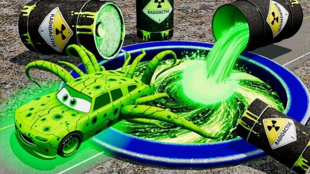 МОЛНИЯ МАККУИН VS ТОКСИЧНАЯ КИСЛОТНАЯ ЯМА ТАЧКИ 🌈 | БОЛЬШИЕ И МАЛЕНЬКИЕ МАШИНЫ