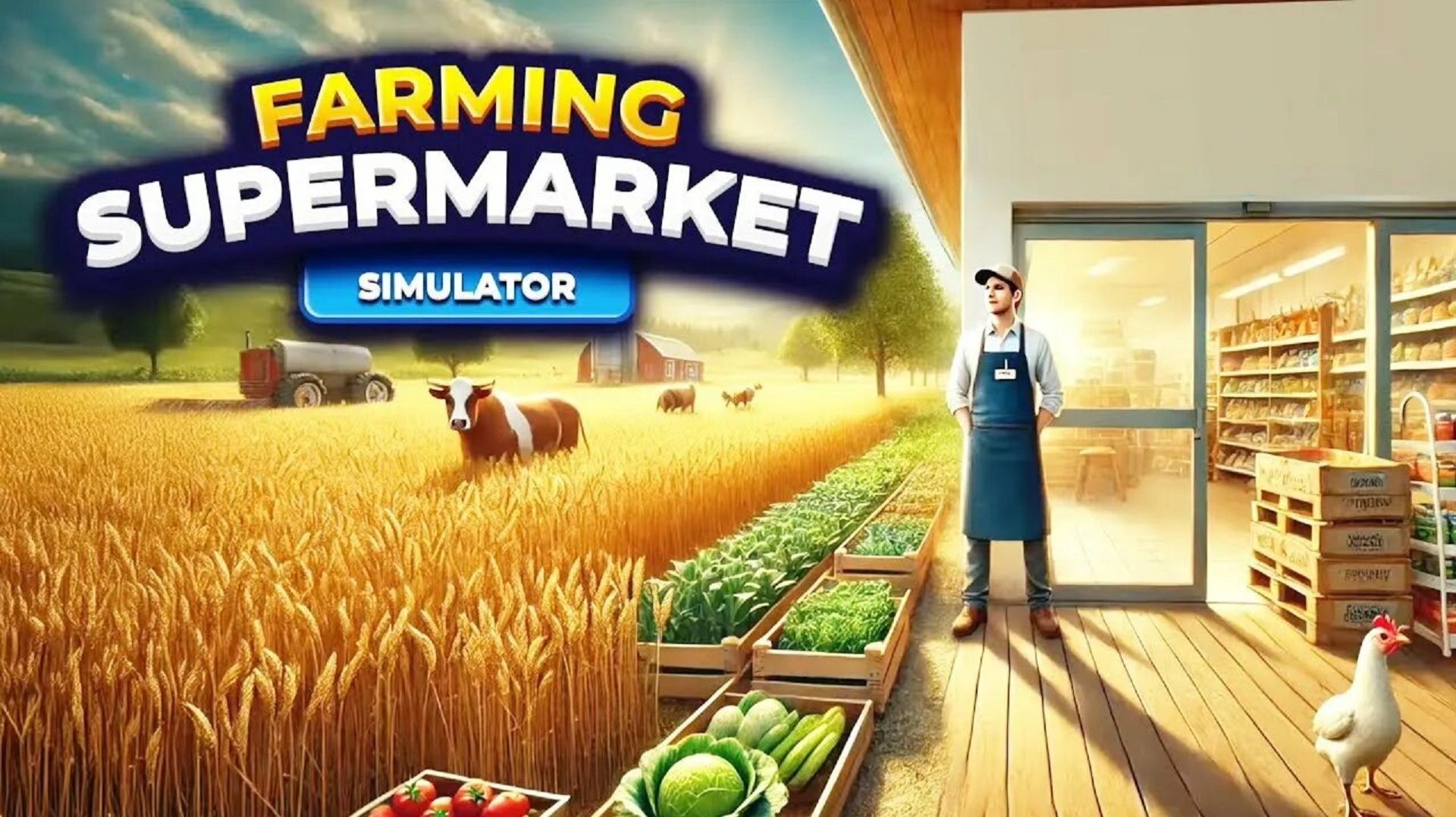 Играю с дочкой в игру - Farming And Supermarket Simulator №1