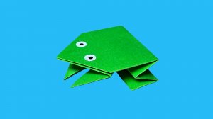 Как сделать лягушку из бумаги. Лягушка из бумаги. Прыгающая лягушка. Оригами лягушка