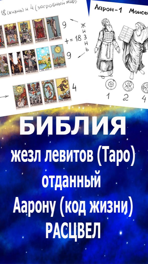 Жезл левитов, отданный Аарону (код жизни) расцвел миндалем - 22 аркана Таро, энергии жизни. #таро#